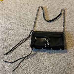 Rebecca Minkoff crossbody black leather purse